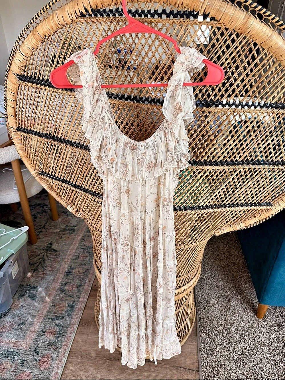 Cleobella Floral Maxi Dress in Cream